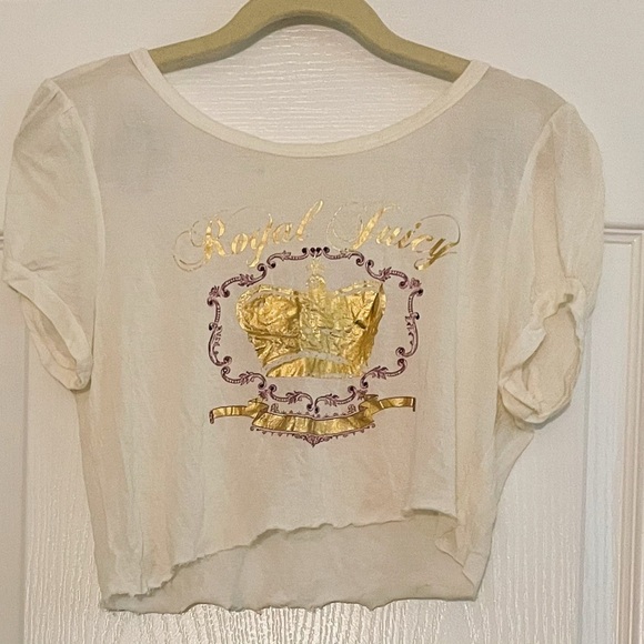 Y2K BUNDLE Crop Tops Juicy Graphic and blue Crop Tops women’s tops Small - Picture 2 of 11